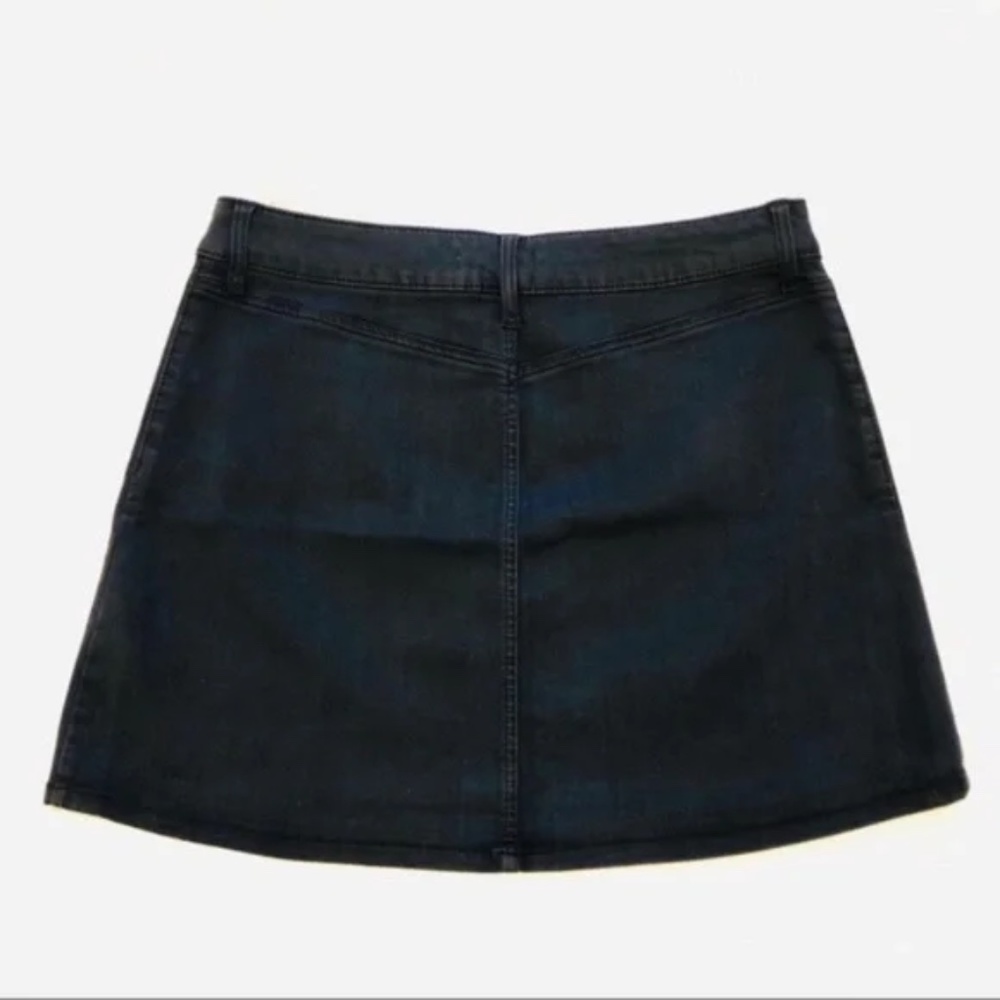 NWOT Altar'd State Navy Button Front Denim Mini Skirt - Picture 5 of 5